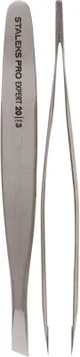 Пинцет для бровей Staleks Pro Expert TE-20/3, ручная заточка, нержавеющая сталь, 1 шт