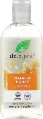 Шампунь для нормальных, сухих и повреждённых волос Dr Organic Manuka Honey Shampoo, с мёдом манука