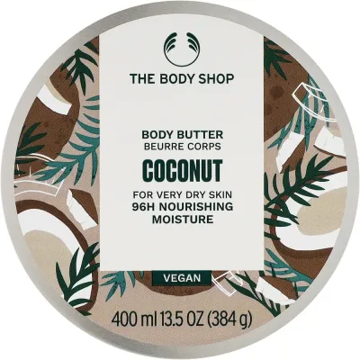 The Body Shop Coconut Body Butter Vegan масло для тела кокосовое веганское, с маслом ши, для очень сухой кожи, 400 мл