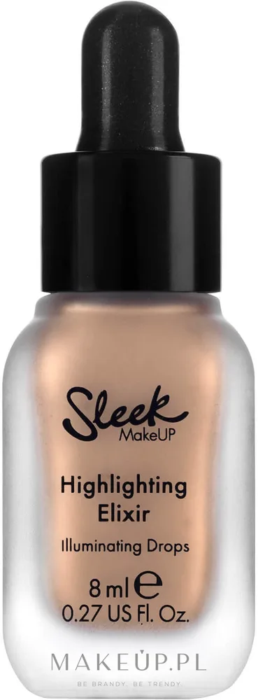 Хайлайтер для лица Sleek MakeUP Highlighting Elixir Illuminating Drop жидкий, для сияния кожи, 8 мл, оттенок Sun Lit