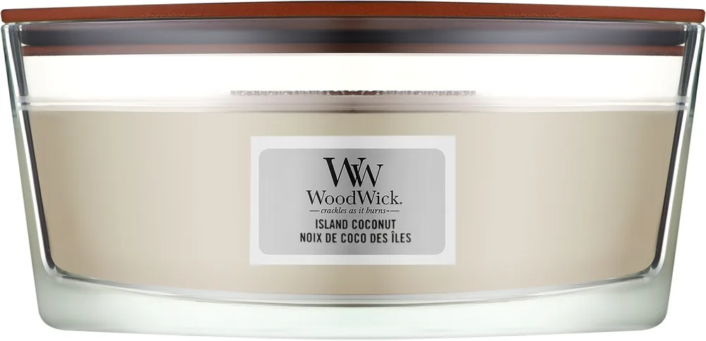 WoodWick WoodWick Hourglass Candle Island Coconut - Ароматическая свеча в стекле Hourglass Island Coconut, 275–