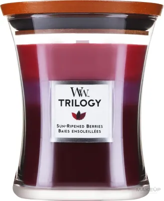 WoodWick WoodWick Hourglass Trilogy Candle Sun Ripened Berries - Свеча в стекле Hourglass Trilogy Sun Ripened Berries, 453 г