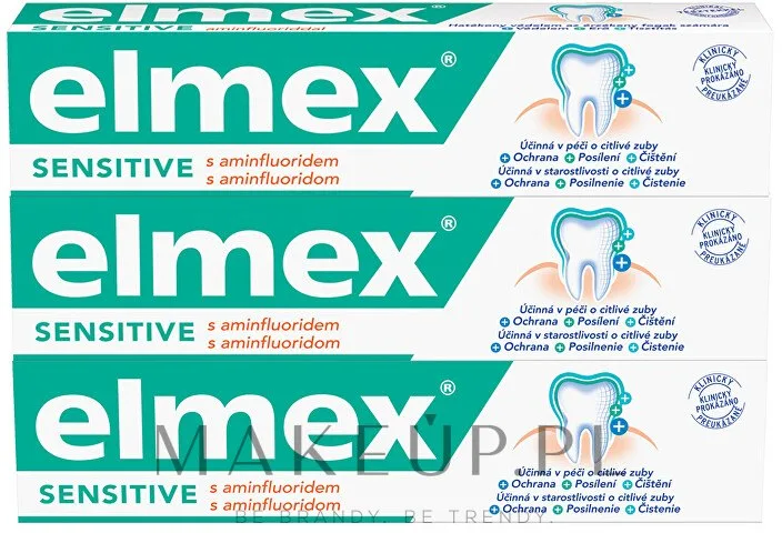 Набор зубных паст Elmex Sensitive Toothpaste для чувствительных зубов, 3 × 75 мл