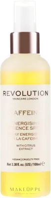 Revolution Skincare Makeup Revolution Caffeine Energising Essence Spray - Спрей для лица Makeup Revolution Caffeine Energising Essence Spray с кофеином, 100 мл