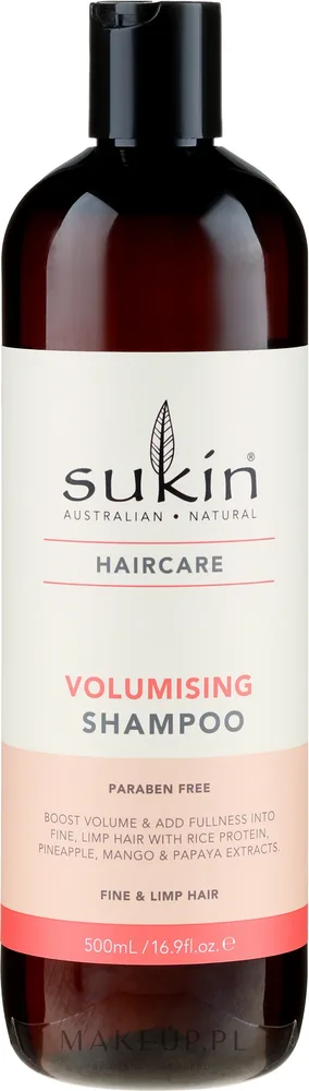 Шампунь Sukin Volumising для объёма волос, с папайей, манго и ананасом, 500 мл