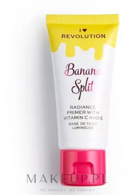 Праймер для лица I Heart Revolution Face Primer Banana Split, с эффектом сияния, с витаминами B3, C и E, 27 мл