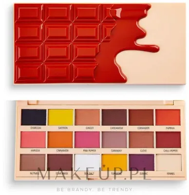 Палетка теней для век I Heart Revolution Chocolate Palette Cinnamon 18 оттенков