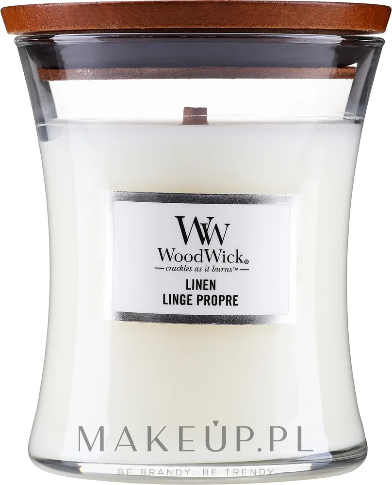 WoodWick WoodWick Hourglass Candle Linen - Ароматическая свеча в стекле Hourglass Linen