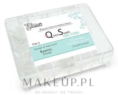 Формы для наращивания ногтей Elisium Quick Shape Nail Form Type 2 одноразовые, прозрачные, 120 шт
