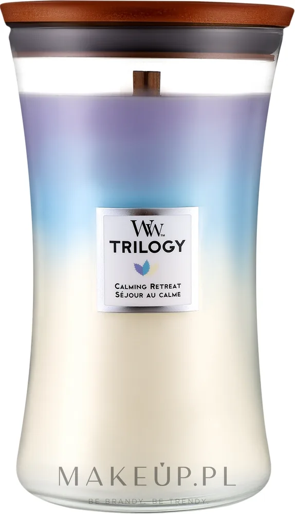 WoodWick Woodwick Hourglass Trilogy Candle Calming Retreat - Ароматическая свеча ВудВик Hourglass Trilogy Calming Retreat, 275 г
