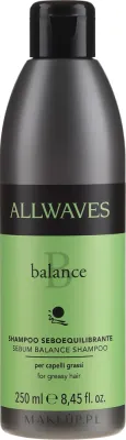 Нормализующий шампунь Allwaves Balance для жирных волос с экстрактом крапивы 1000 мл