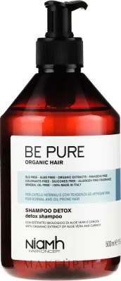 Детокс-шампунь Niamh Hairconcept Be Pure для жирных волос с алоэ и морковью 1000 мл
