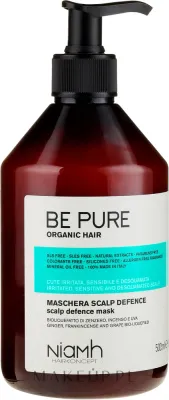 Niamh Hairconcept Niamh Hairconcept Be Pure Scalp Defence Mask - Маска для волос Niamh Be Pure Scalp Defence успокаивающая, имбирь, ладан и виноград, уход за кожей головы, комфорт, 500 мл