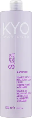 Разглаживающий шампунь Kyo Smooth System с коллагеном и маслом ши, 1000 мл