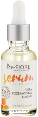 Сыворотка для лица E-Fiore гиалуроновая для тусклой кожи с маточным молочком и пантенолом 30 мл