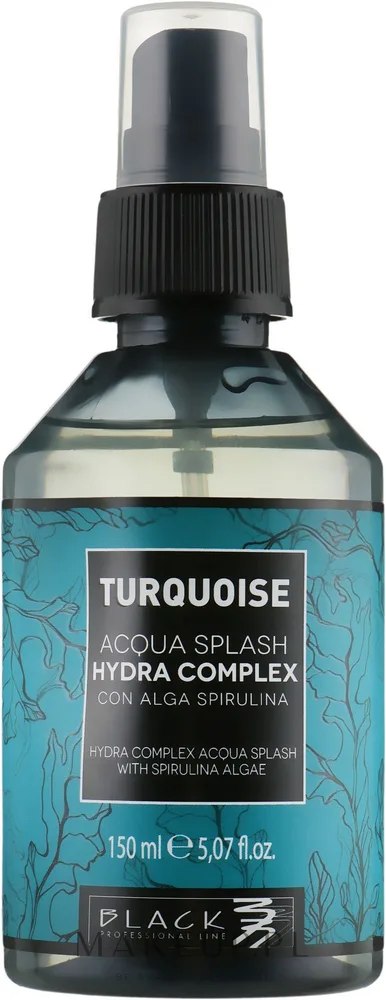 Увлажняющий спрей-гидрокомплекс Black Professional Line Turquoise Aqua Splash со спирулиной, 150 мл