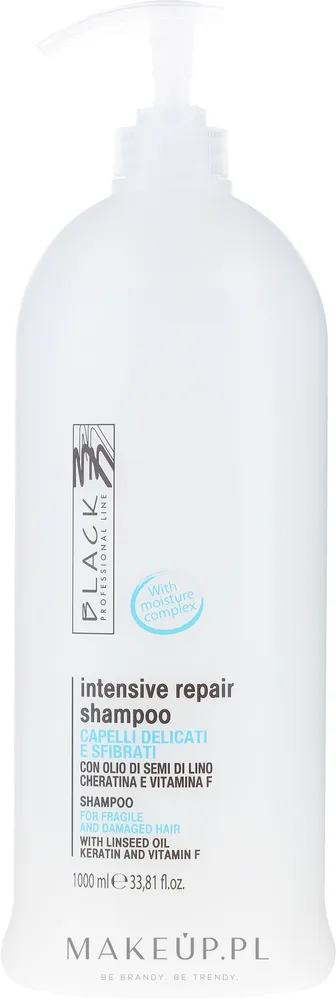 Шампунь для тонких и повреждённых волос Black Professional Line Revitalising Shampoo восстанавливающий, с кератином, 1000 мл