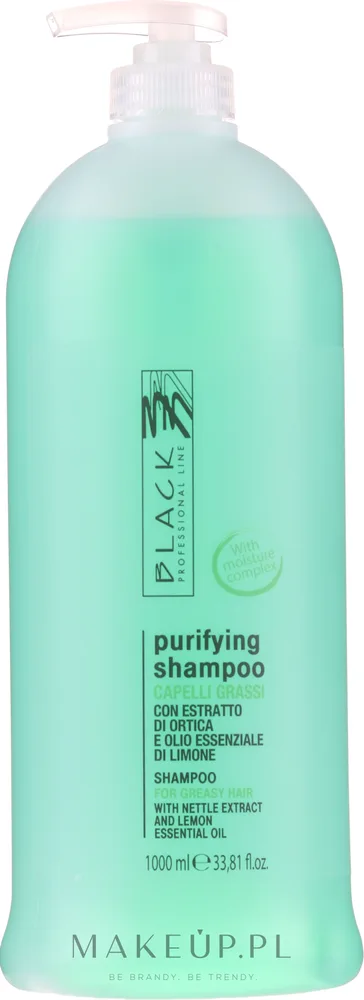 Шампунь для жирных волос Black Professional Line Sebum-Balancing Shampoo очищающий, с крапивой и лимоном, 1000 мл