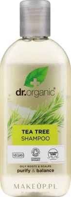 Шампунь для волос Dr Organic Tea Tree Shampoo с чайным деревом и мятой, для ежедневного ухода, 265 мл
