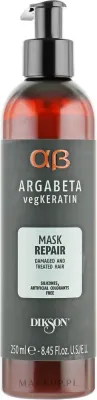 Маска для волос Dikson Argabeta vegKeratin Repair восстанавливающая, для повреждённых волос, растительный кератин и протеины