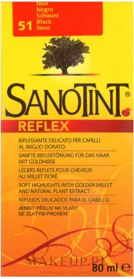 Оттеночный шампунь для волос Sanotint Reflex, с золотым просом и ромашкой, 80 мл