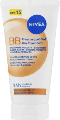 Крем BB NIVEA 5in1 BB Day Cream 24H Moisture дневной, увлажняющий, SPF 15, 50 мл