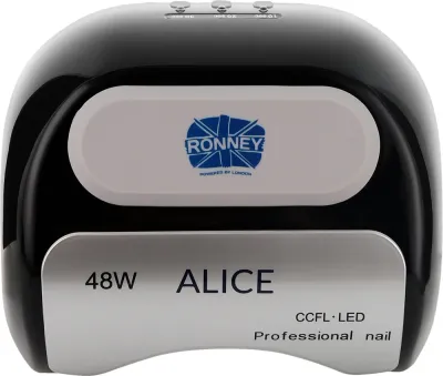 Лампа для ногтей Ronney Professional Alice CCFL+LED 48W, для маникюра и педикюра, 1 шт