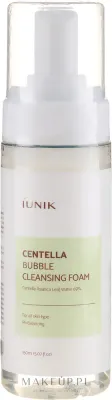 IUNIK Centella Bubble пузырьковая очищающая пенка для лица с центеллой и чайным деревом, 150 мл