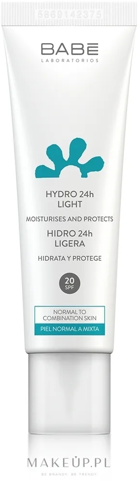 Крем для лица увлажняющий лёгкий Babe Laboratorios Hydro 24h Light SPF 20, 50 мл