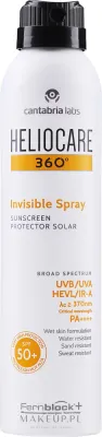 Спрей солнцезащитный Cantabria Labs Heliocare 360 Invisible Spray для тела, бесцветный, SPF 50+