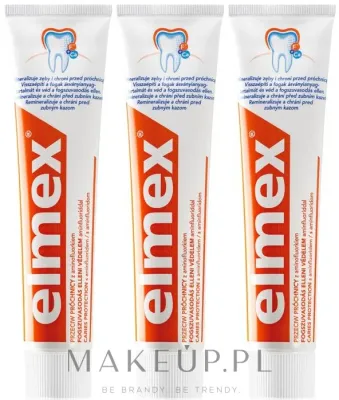 Набор зубных паст Elmex Toothpaste Caries Protection, защита от кариеса, 3 × 75 мл