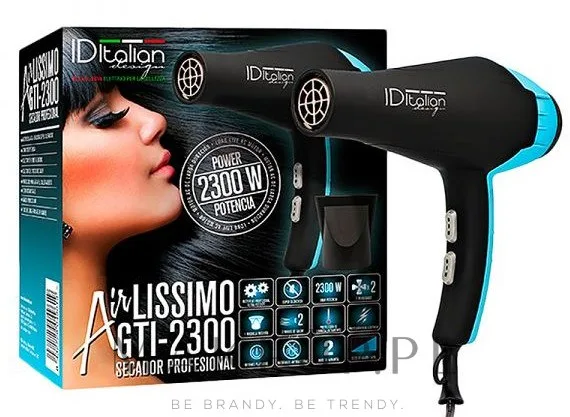Фен для волос Iditalian Airlissimo GTI 2300 Azul 2300 Вт компактный синий