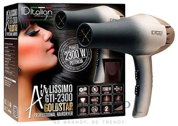 Фен для волос Iditalian Airlissimo GTI 2300 Gold Star 2300 Вт компактный