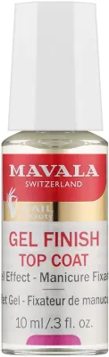 Верхнее покрытие для лака Mavala Top Coat Gel Finish с гелевым финишем, не требует лампы UV, 10 мл