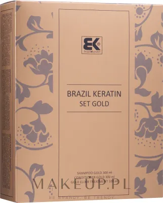 Набор для волос Brazil Keratin Anti Frizz Gold шампунь кондиционер и эликсир с арганой 300+300+100 мл