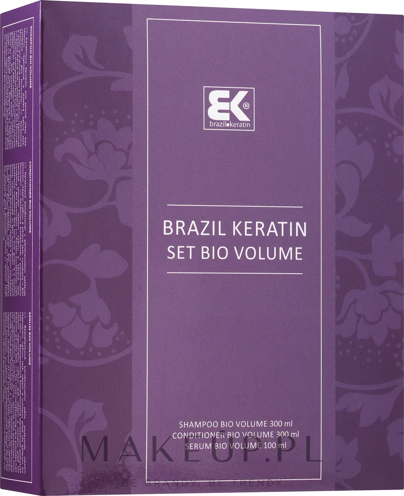 Набор для волос Brazil Keratin Bio Volume шампунь кондиционер и сыворотка для объема 300+300+100 мл