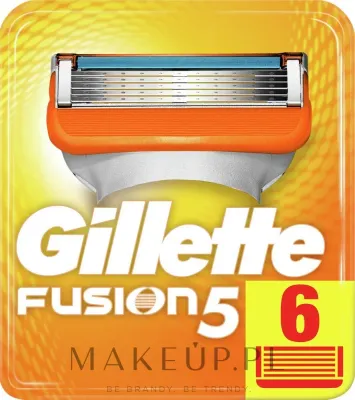 Кассеты сменные Gillette Fusion для бритвы, с экстрактом алоэ, 6 шт