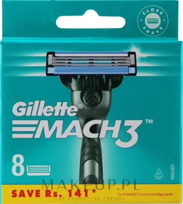 Кассеты сменные Gillette Mach3 для бритвы, с гелевой полоской, 8 шт