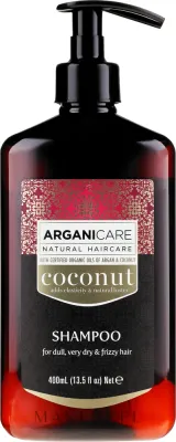 Шампунь Arganicare Coconut для тусклых, сухих и пушащихся волос с кокосовым маслом 400 мл