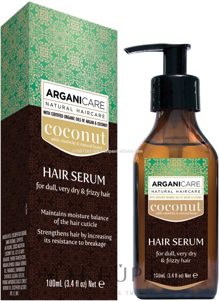 Сыворотка с кокосовым маслом для сухих и повреждённых волос Arganicare Coconut Hair Serum For Dull, Very Dry & Frizzy Hair, 100 мл