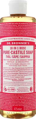 Жидкое мыло Dr. Bronner’s 18-in-1 Pure Castile Soap Rose, кастильское, с ароматом розы, 945 мл