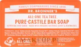 Мыло кусковое Dr. Bronner’s Pure Castile Bar Soap Tea Tree, кастильское, с маслом чайного дерева, 140 г — фото 1