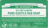 Мыло кусковое Dr. Bronner’s Pure Castile Bar Soap Almond, кастильское, с ароматом миндаля, 140 г — фото 1