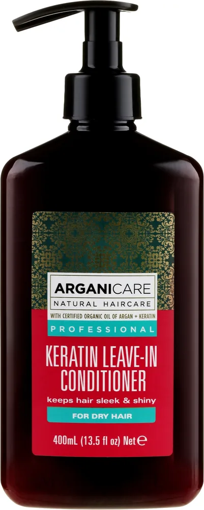 Несмываемый кератиновый кондиционер для сухих волос Arganicare Keratin Leave-in Conditioner, 400 мл