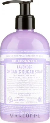 Жидкое мыло Dr. Bronner’s Organic Sugar Soap Lavender, с маслом лаванды, 355 мл