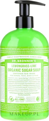 Жидкое мыло Dr. Bronner's Organic Sugar лемонграсс и лайм, 355 мл