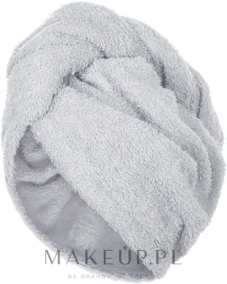 Полотенце-тюрбан для волос MAKEUP серое, из хлопка, 68 x 26 см