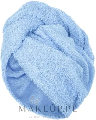 Полотенце-тюрбан для волос MAKEUP голубое, из хлопка, 68 x 26 см