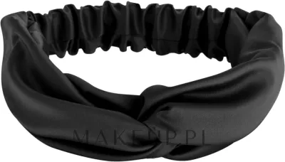 Повязка на голову MAKEUP Satin Twist чёрная, из атласа, 26 x 8 см