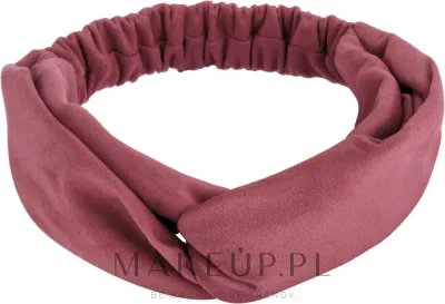 Повязка на голову MAKEUP Suede Twist фиолетовая, из экозамши, 26 x 8 см